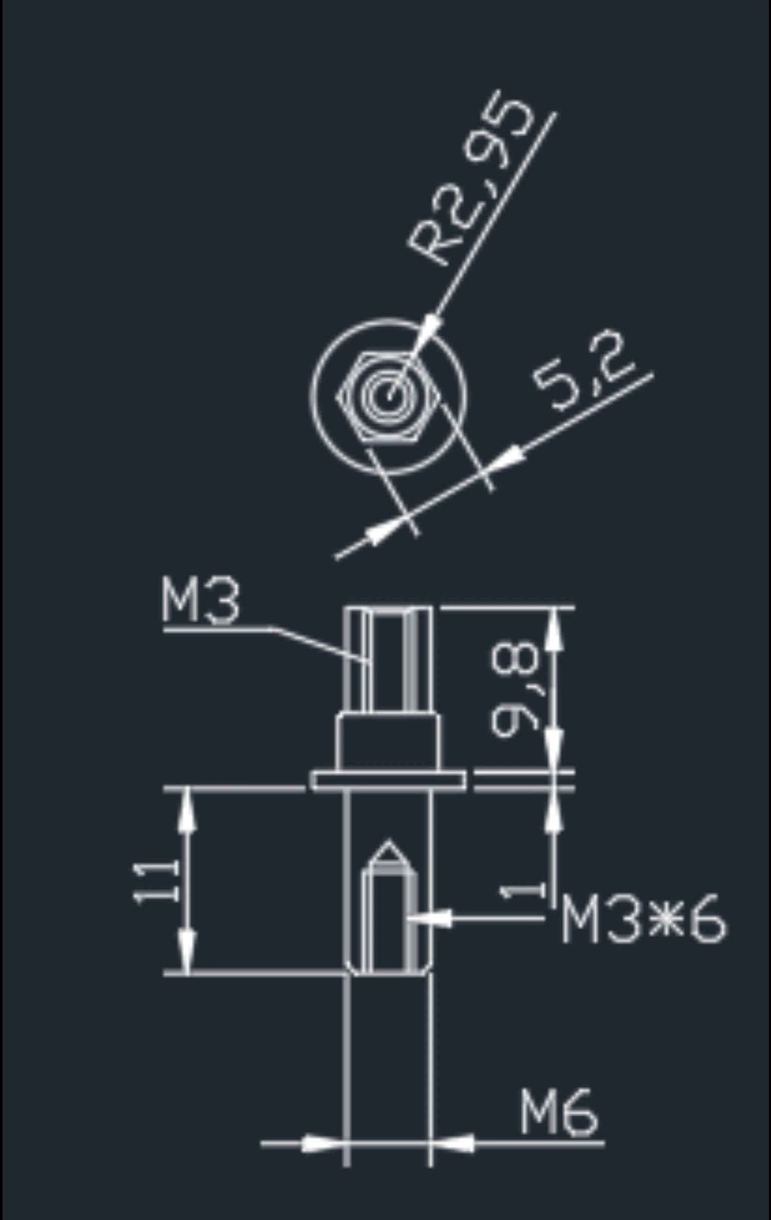 Stepped stud details — supplied engineering drawing